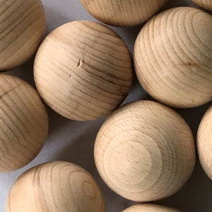Ball - 10-pack of solid wooden balls - 5cm diameter - seconds