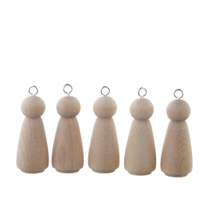Girl with hanging ring - five 5.1cm figures