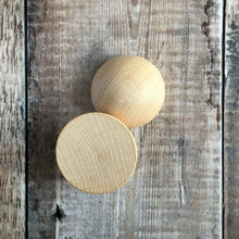 Load image into Gallery viewer, Hemisphere - solid wooden half round / half ball / split ball shape - 6 cm / 60 mm diameter
