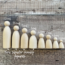 Load image into Gallery viewer, Beech peg doll scale
