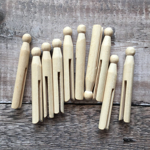 Beech wood traditional dolly pegs
