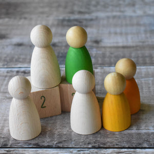 Rounded body figures - 6.5cm tall in FSC beech *NEW STOCK*