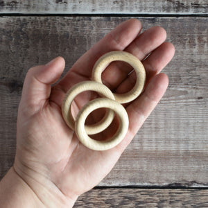 Curtain rings - wooden