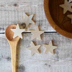 Star - 38mm solid stamp-cut five point stars