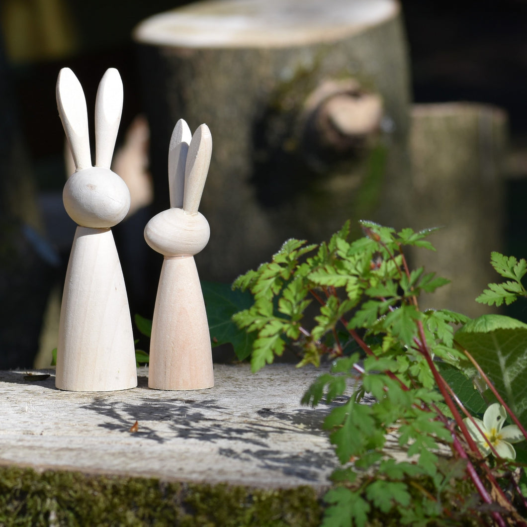 Wooden bunny set