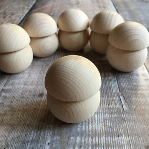 Mushroom - solid wooden cep / penny bun / porcini shape - 4.4 cm tall