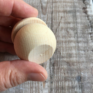 Mushroom - solid wooden cep / penny bun / porcini shape - 4.4 cm tall